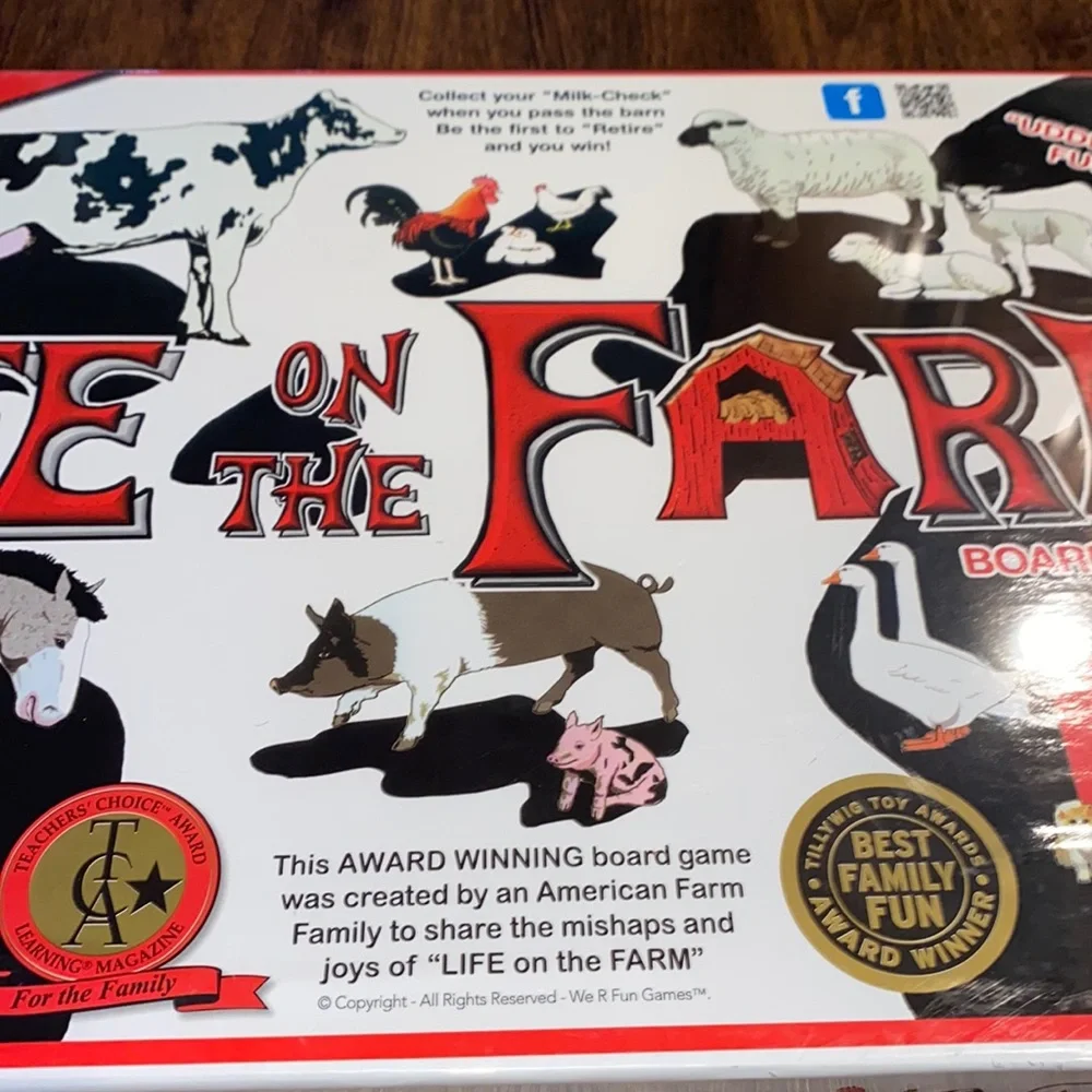 Collectible-Life on the Farm Board Game-Award Winning Game-New in Box!